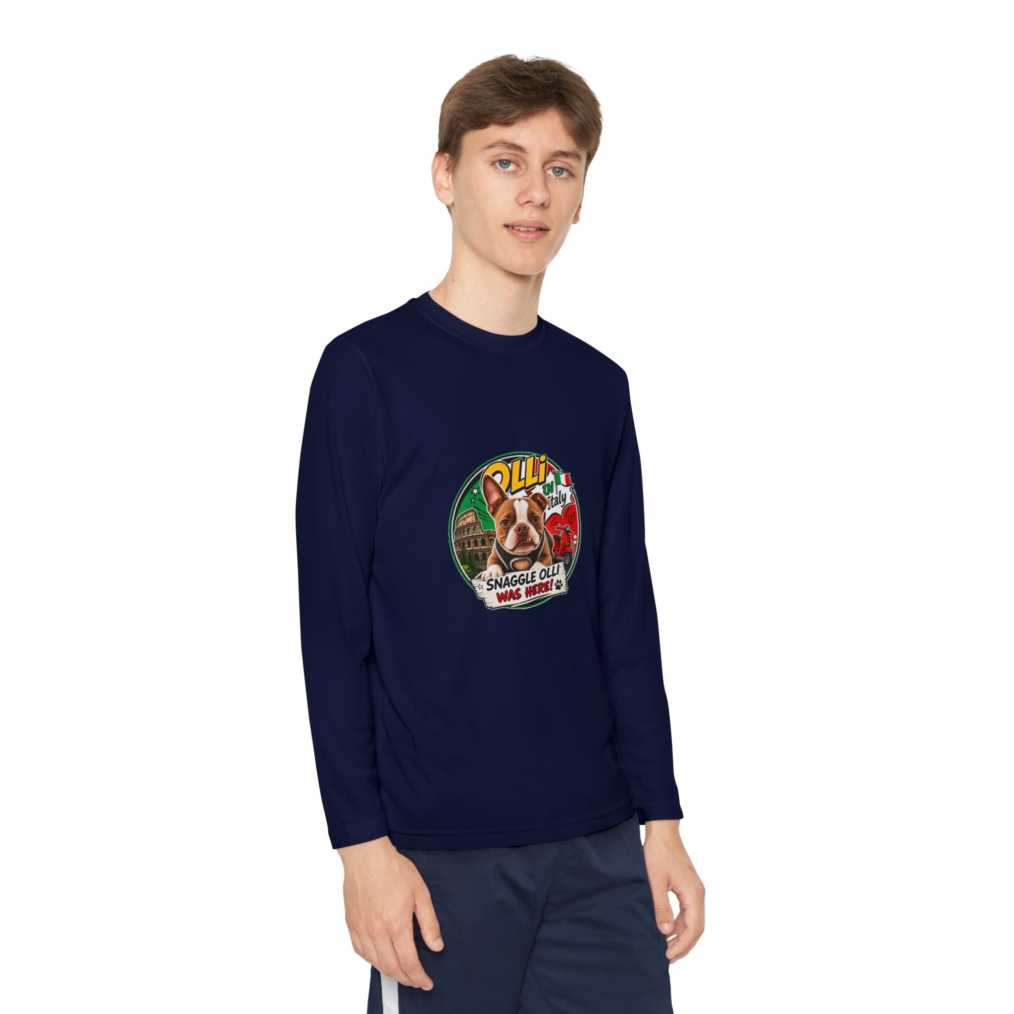 Youth Long Sleeve Tee — "Olli" Snaggle Graphic TEE