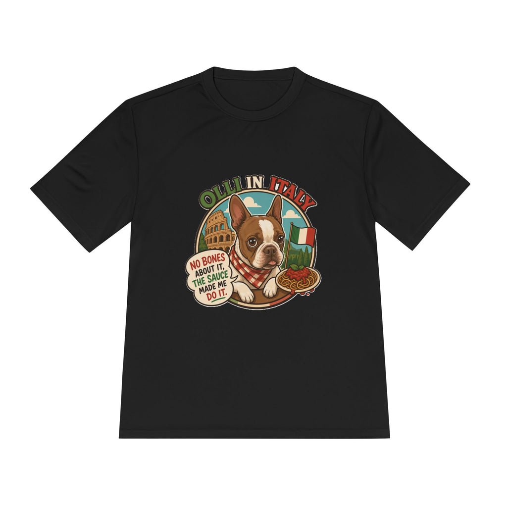 Olli In Italy Boston Terrier Tee | Italian Food Pizza Dog Design