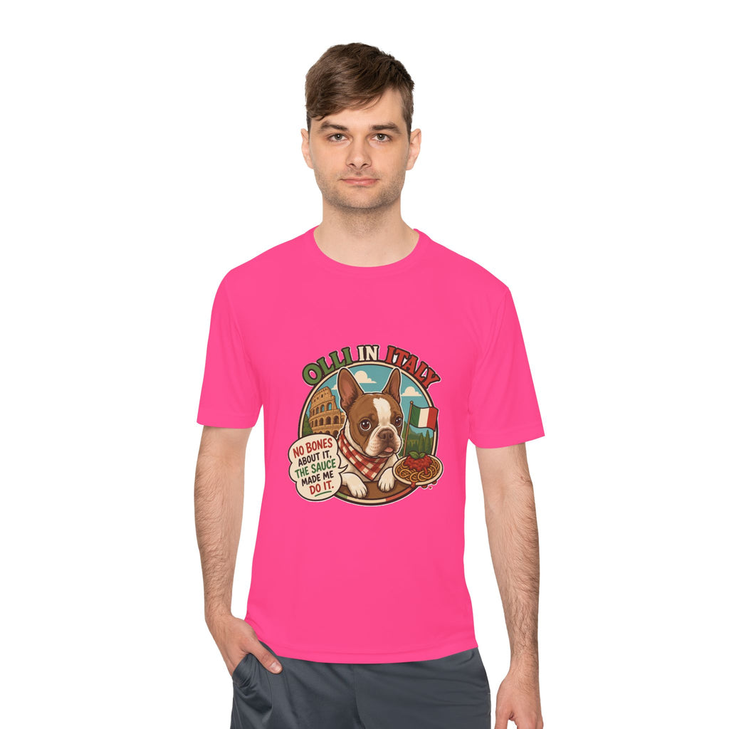 Olli In Italy Boston Terrier Tee | Italian Food Pizza Dog Design