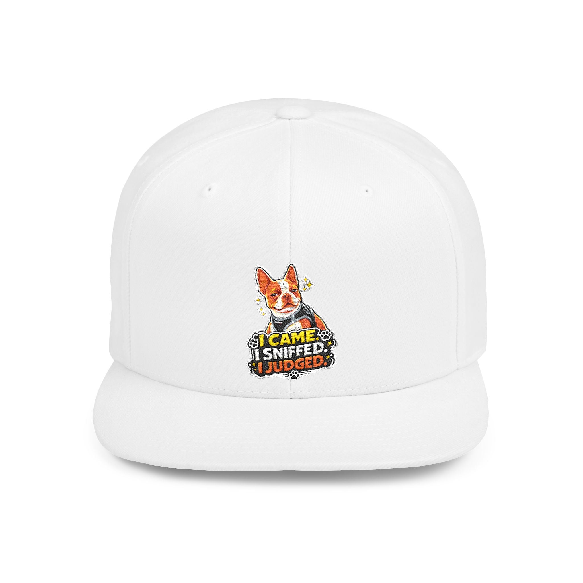 Olli In Italy Flat Bill Snapback | Cute Dog Face Hat