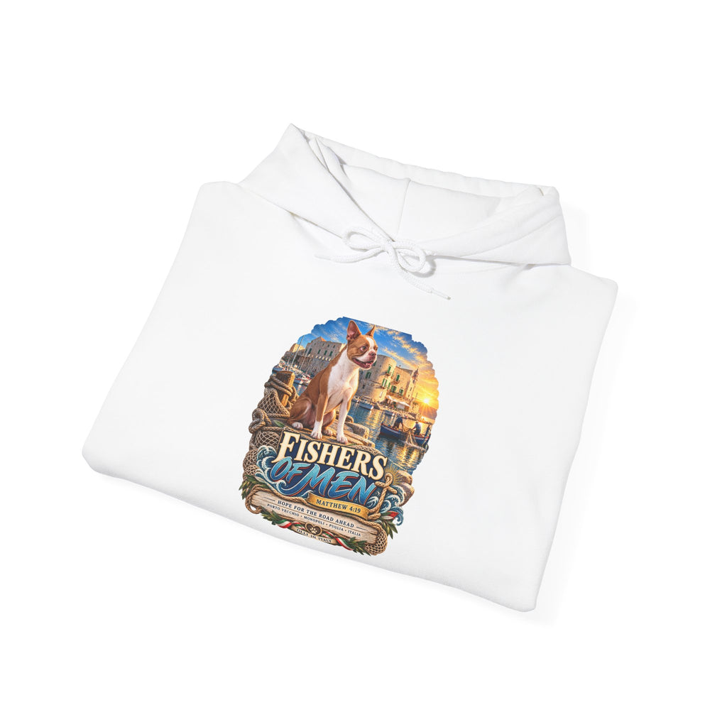 Fishing Vintage Hoodie — "Fishers of Men" Nautical Christian Graphic Sweatshirt