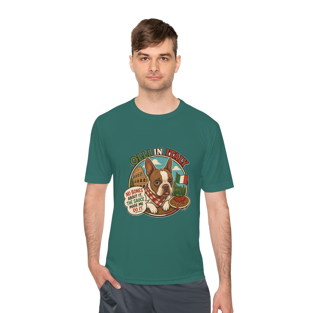 Olli In Italy Boston Terrier Tee | Italian Food Pizza Dog Design