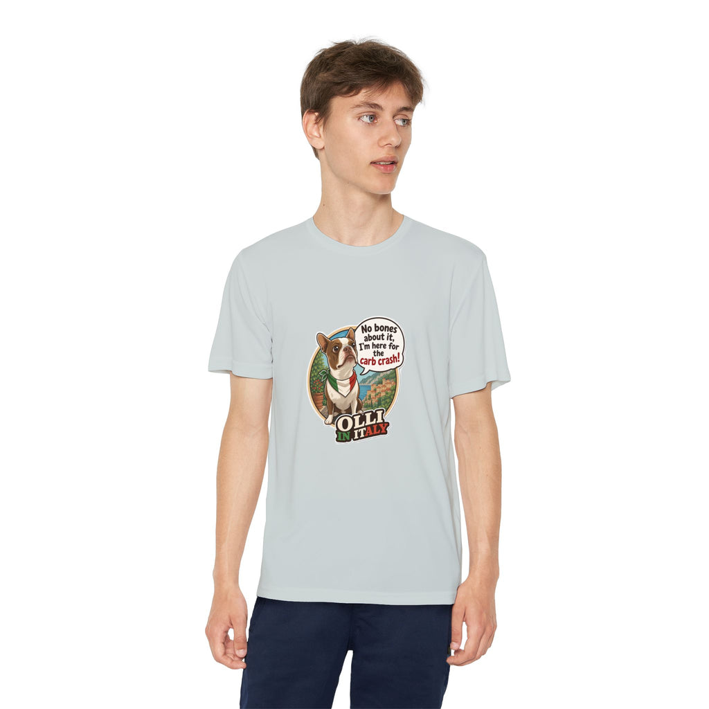 Youth Competitor Tee - 'Ollie the Boston Terrier' Funny Kids Racing Shirt