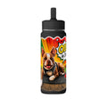 Boston Terrier Pop Art Mini Water Bottle 20oz | Colorful Dog Illustration