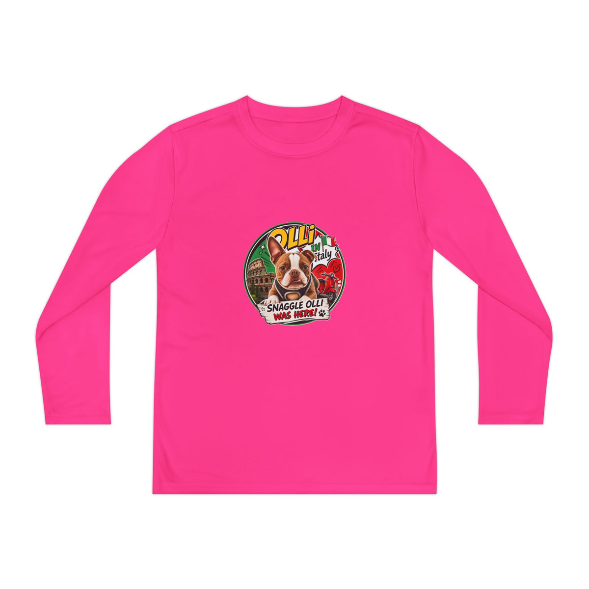 Youth Long Sleeve Tee — "Olli" Snaggle Graphic TEE