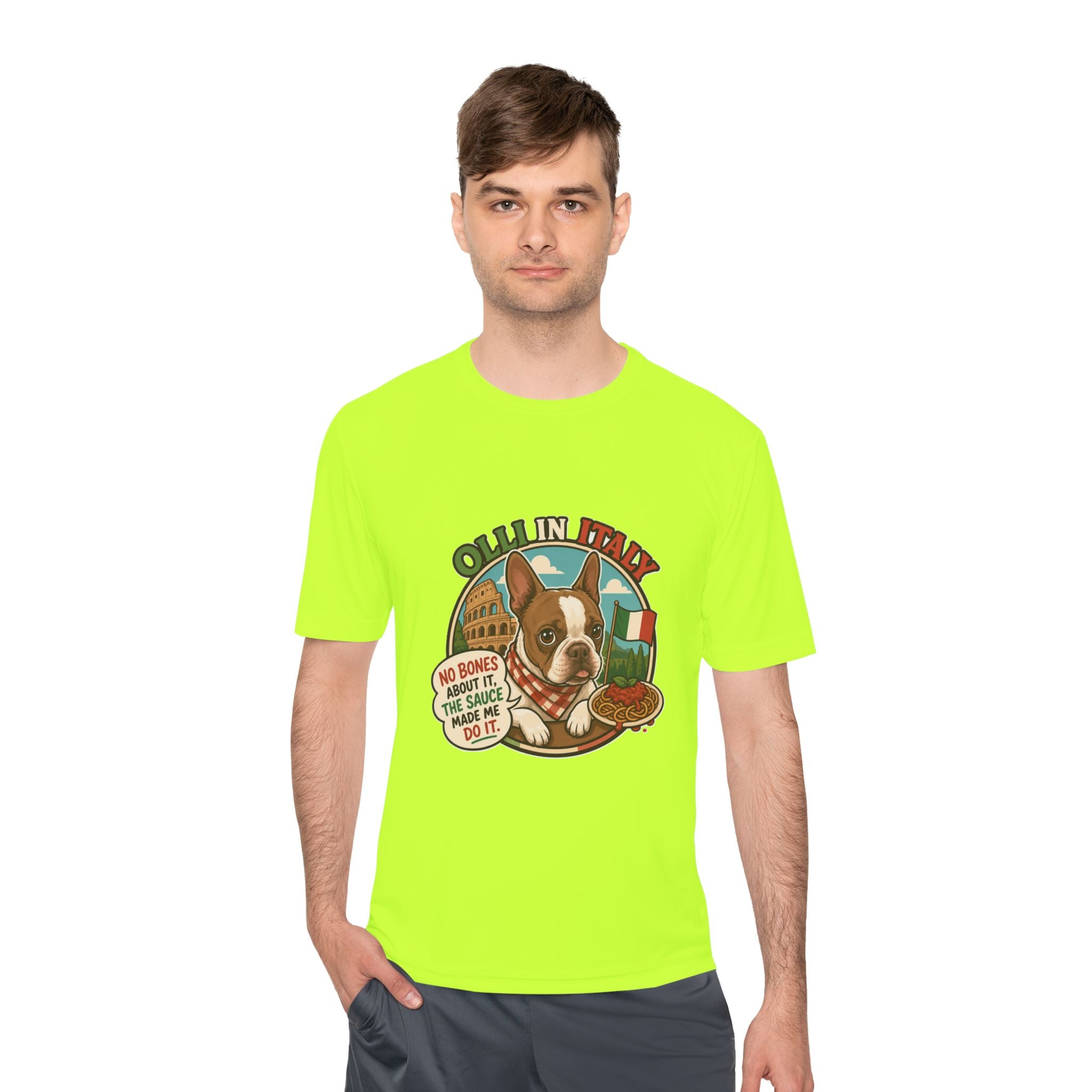 Olli In Italy Boston Terrier Tee | Italian Food Pizza Dog Design