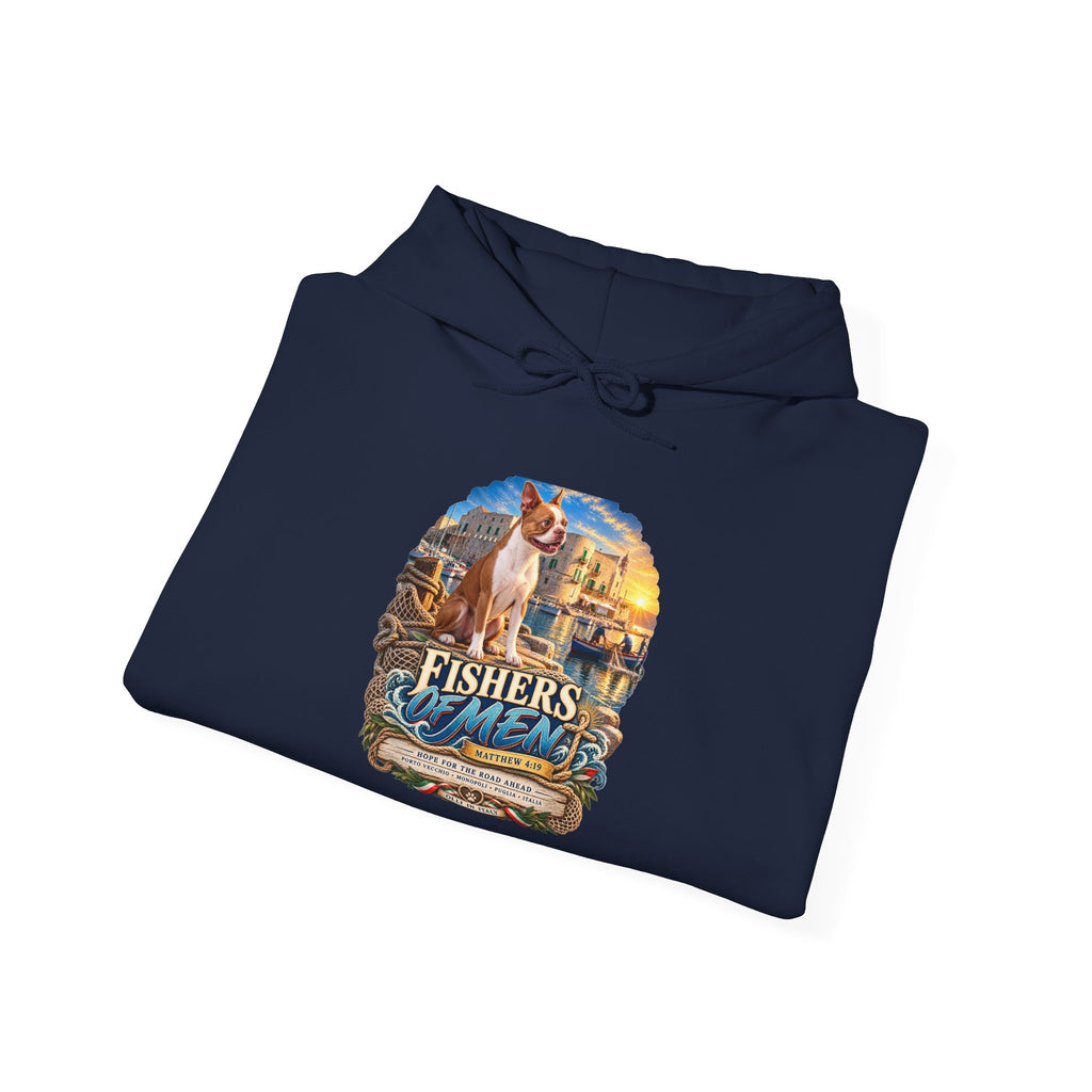 Fishing Vintage Hoodie — "Fishers of Men" Nautical Christian Graphic Sweatshirt