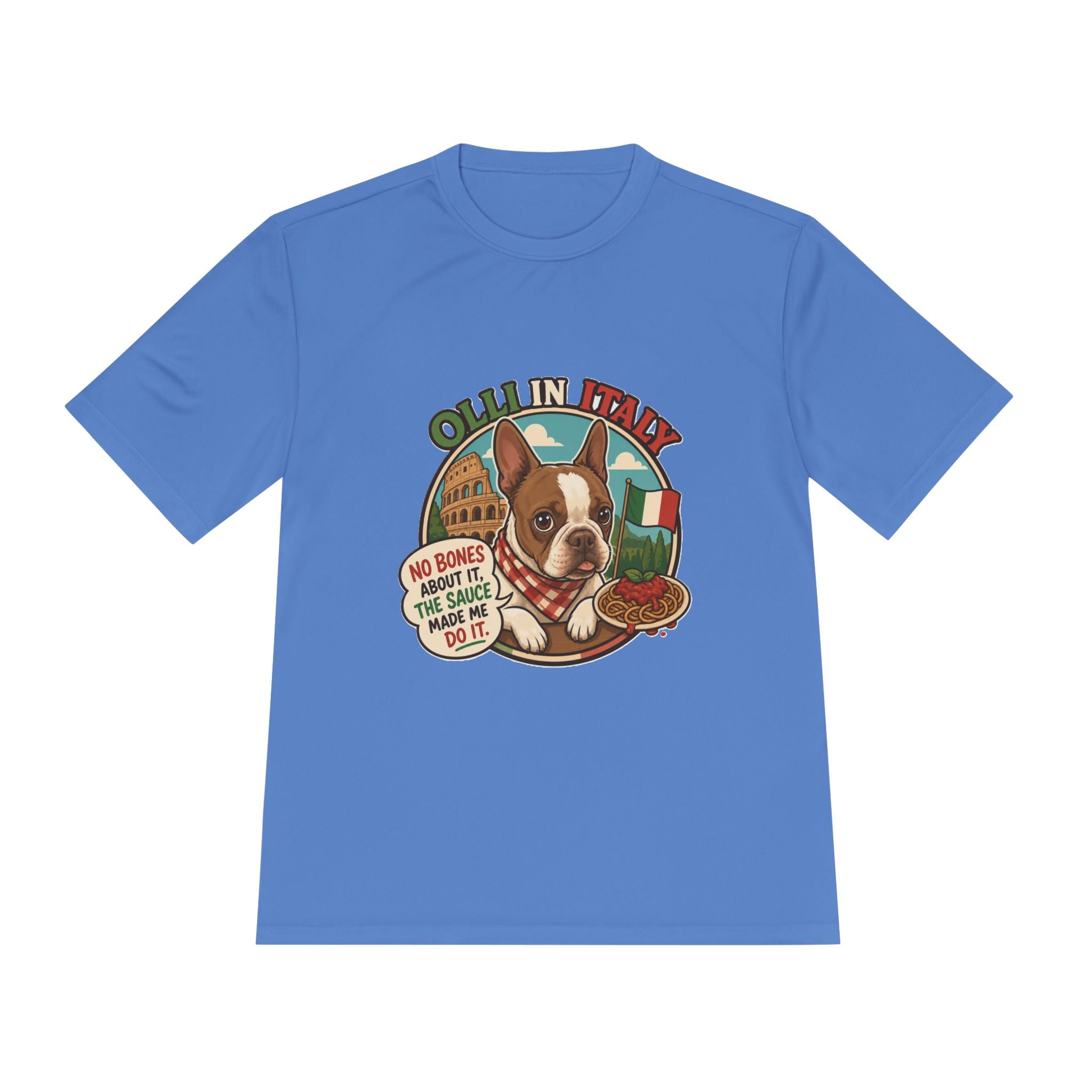 Olli In Italy Boston Terrier Tee | Italian Food Pizza Dog Design
