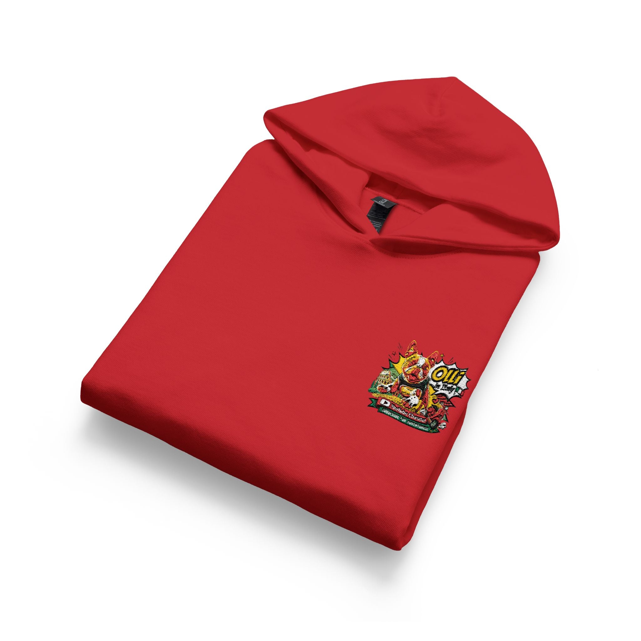 Olli the Boston Terrier Kids Hoodie with Colorful Confetti Pocket Print