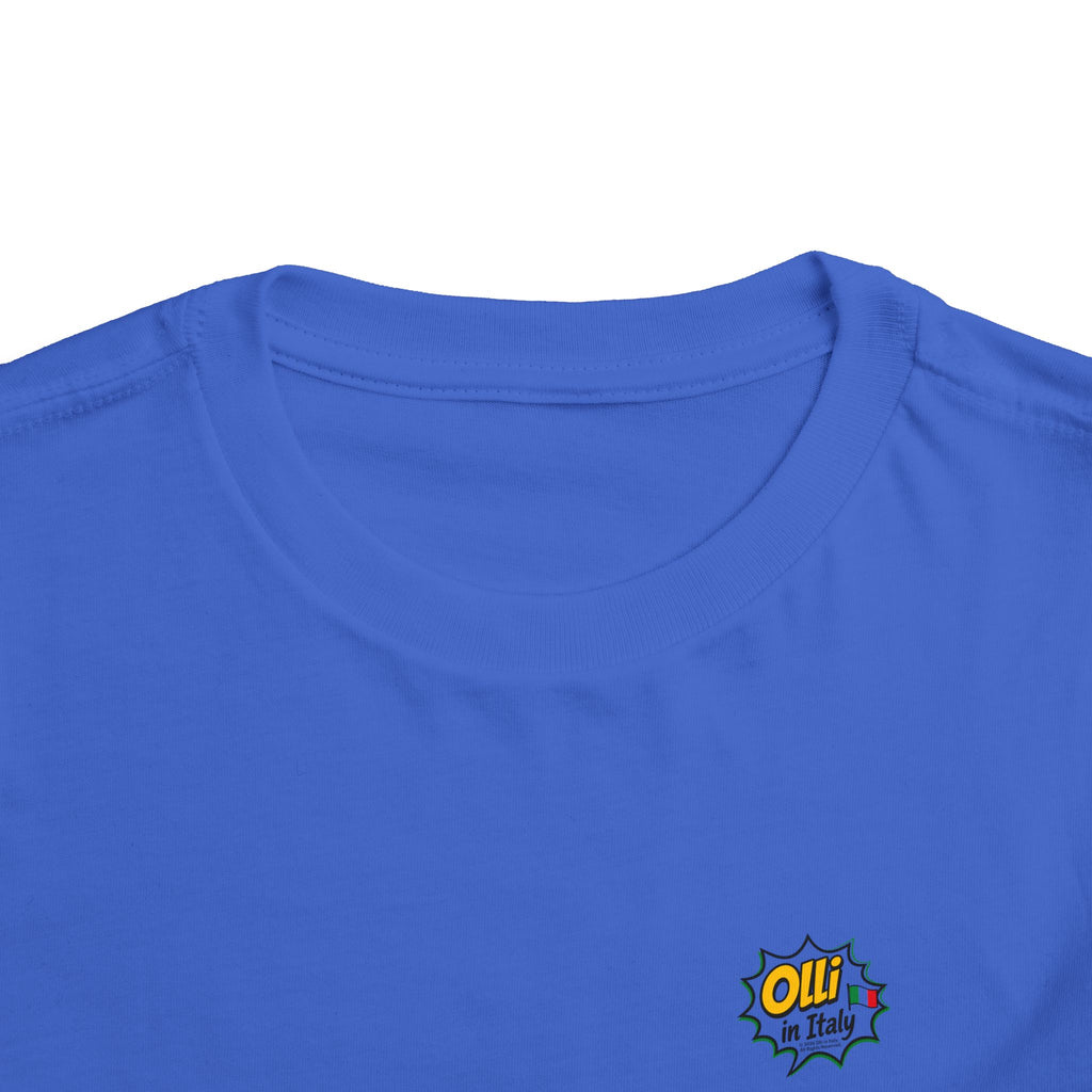 Toddler Tee — Cute Olli the Boston Terrier in Italy "I Came, I Sniffed, I Judged" Graphic
