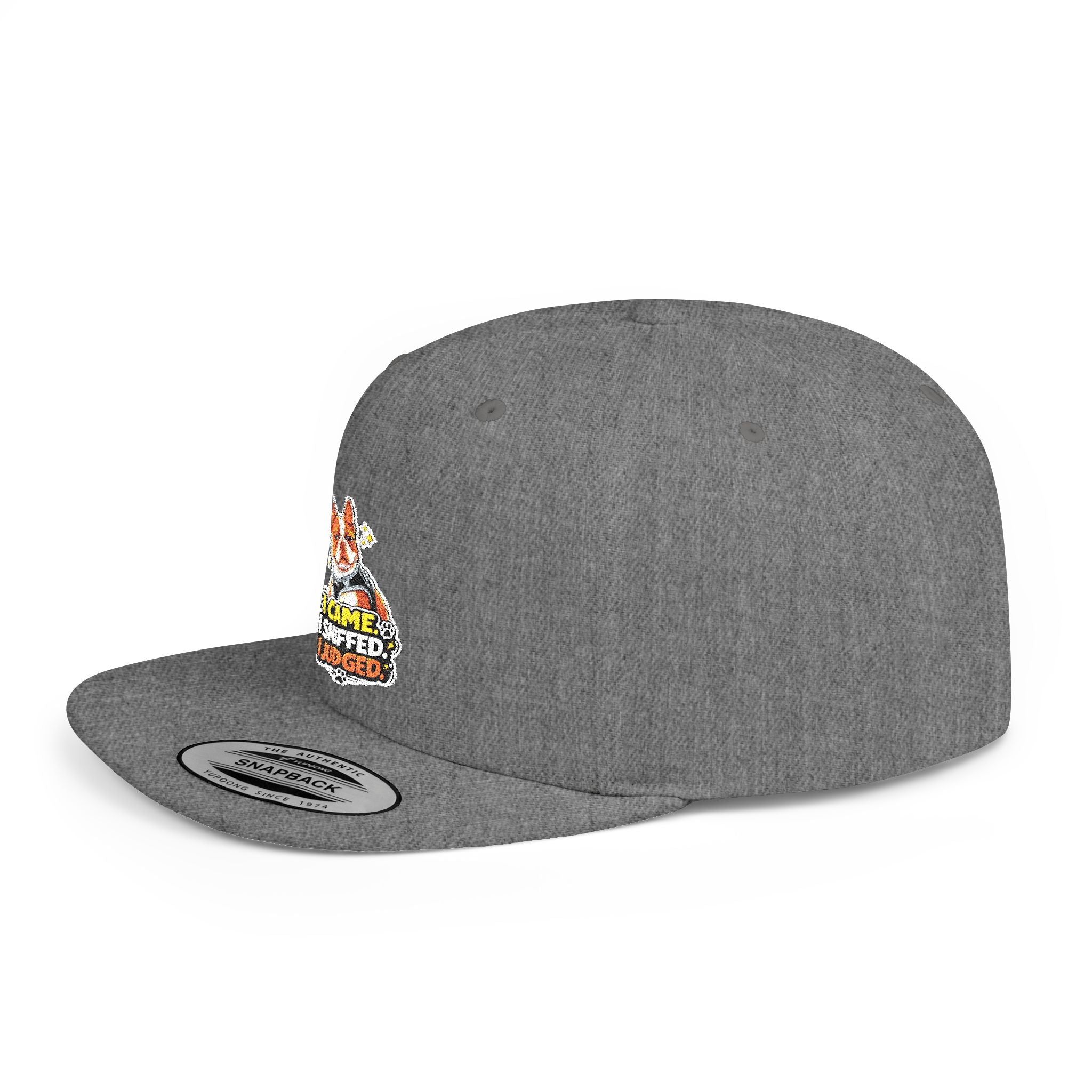 Olli In Italy Flat Bill Snapback | Cute Dog Face Hat