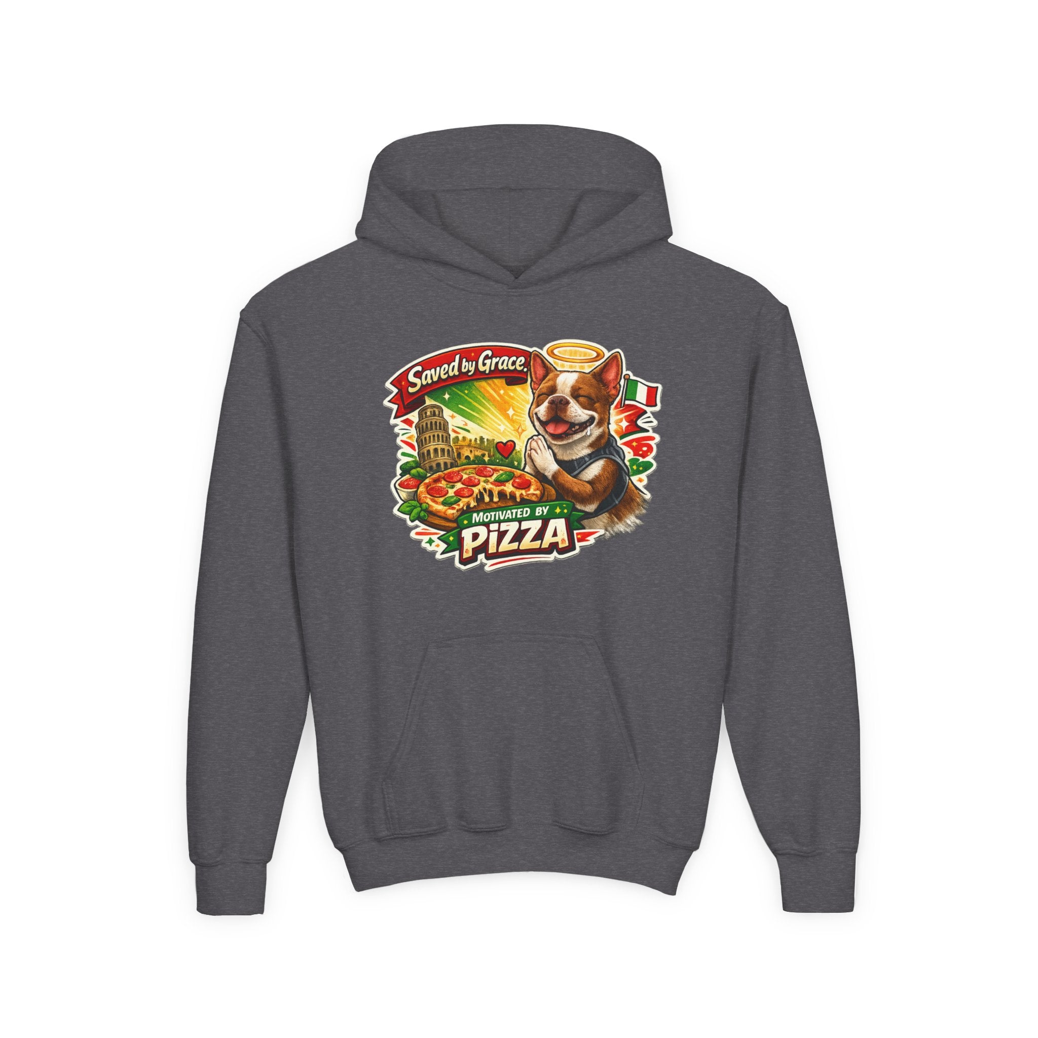 Olli the Boston Terrier Pizza Adventure Hoodie | My Nose Says This Way sweatshirt