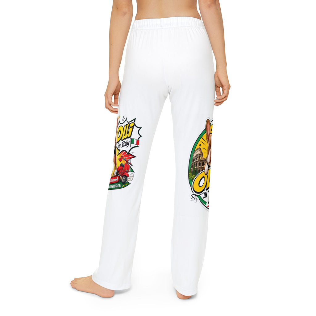 Kids Lounge Pants — Cute Olli the Boston Terrier Graphic All-Over Print