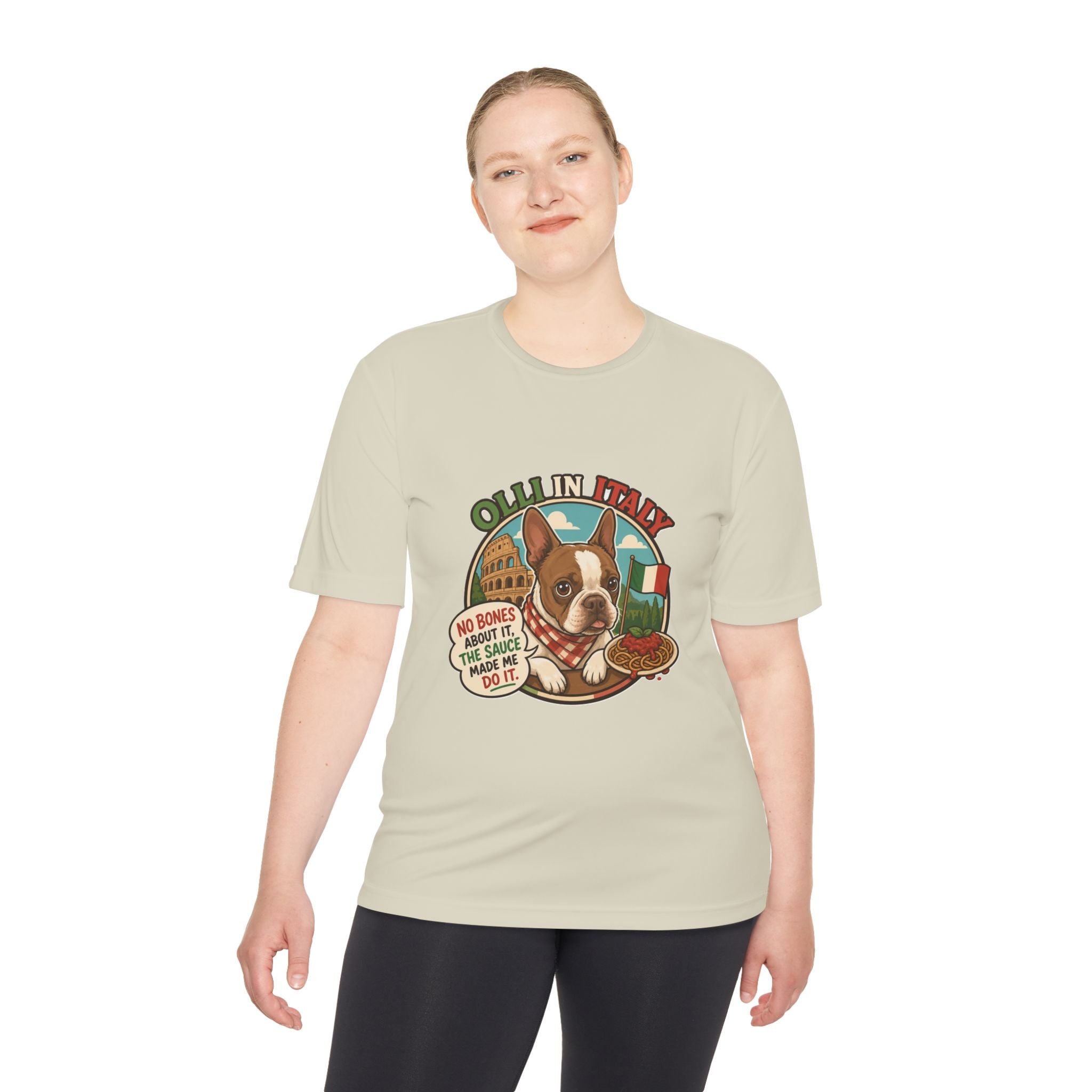 Olli In Italy Boston Terrier Tee | Italian Food Pizza Dog Design