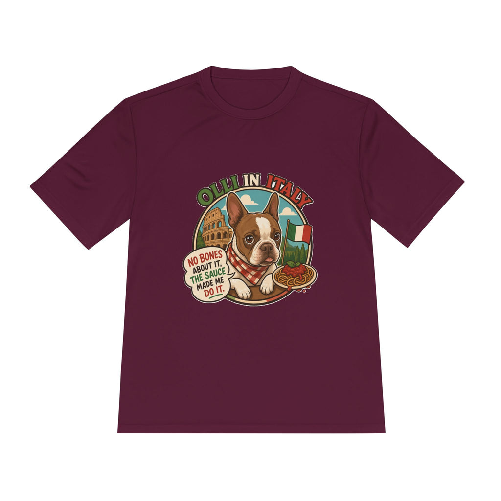 Olli In Italy Boston Terrier Tee | Italian Food Pizza Dog Design