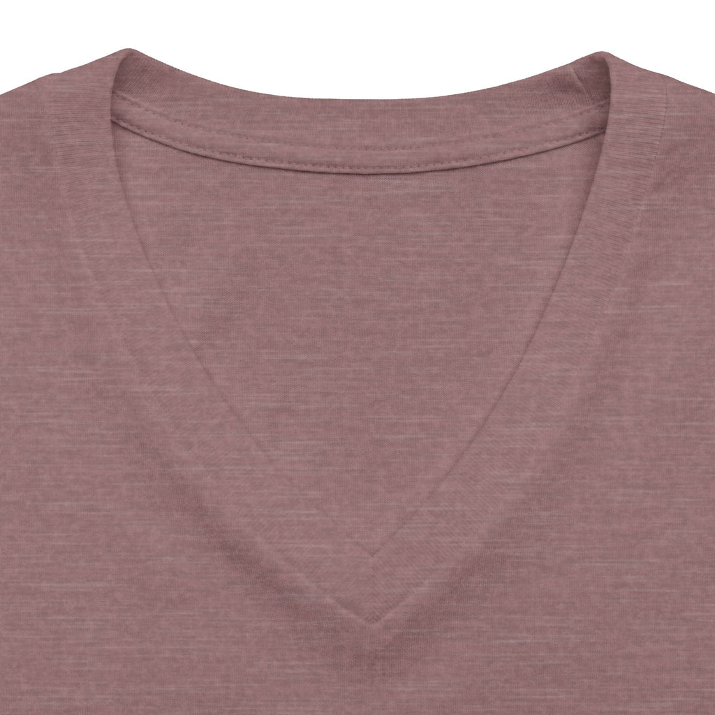 Women's V-Neck Tee — 'Gelato Family' Cute French Bulldog Design