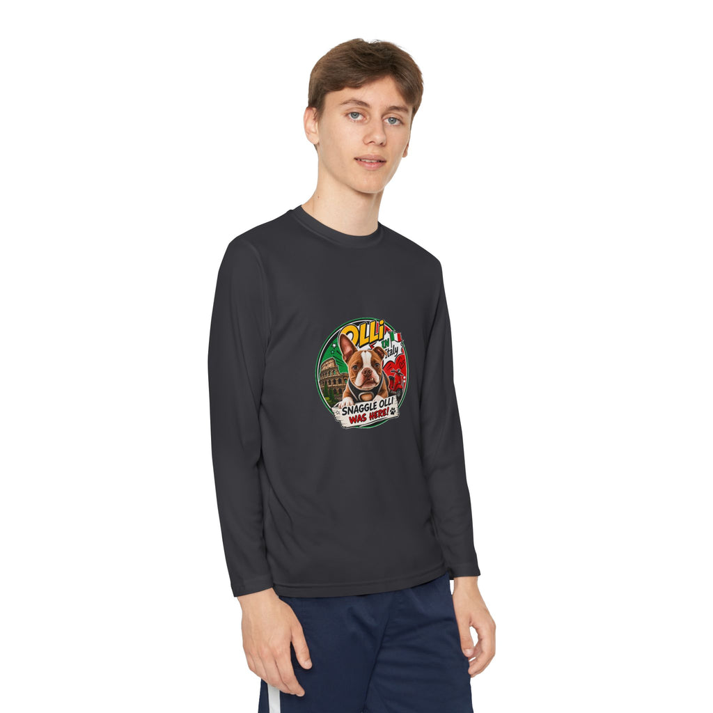 Youth Long Sleeve Tee — "Olli" Snaggle Graphic TEE