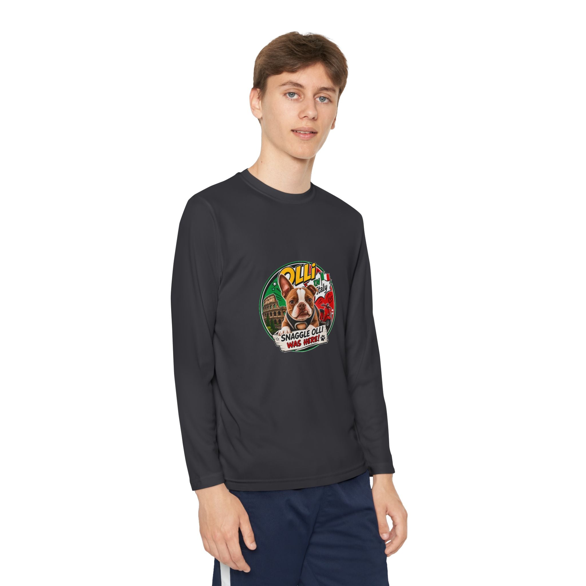 Youth Long Sleeve Tee — "Olli" Snaggle Graphic TEE