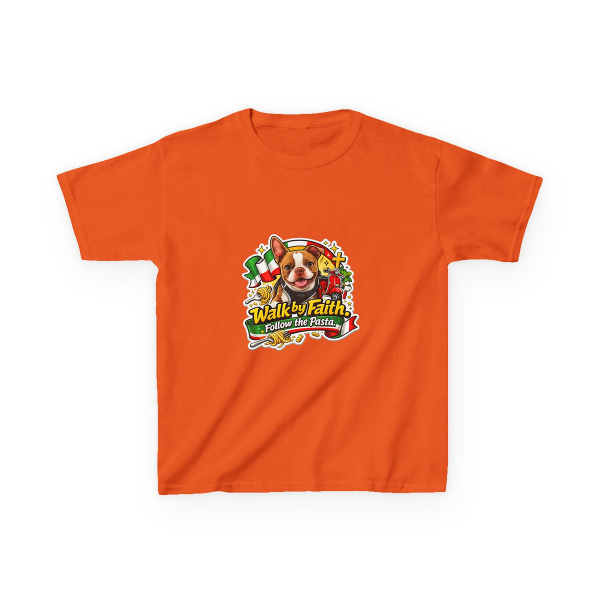 Kids Boston Terrier Walk by Faith Graphic Tee