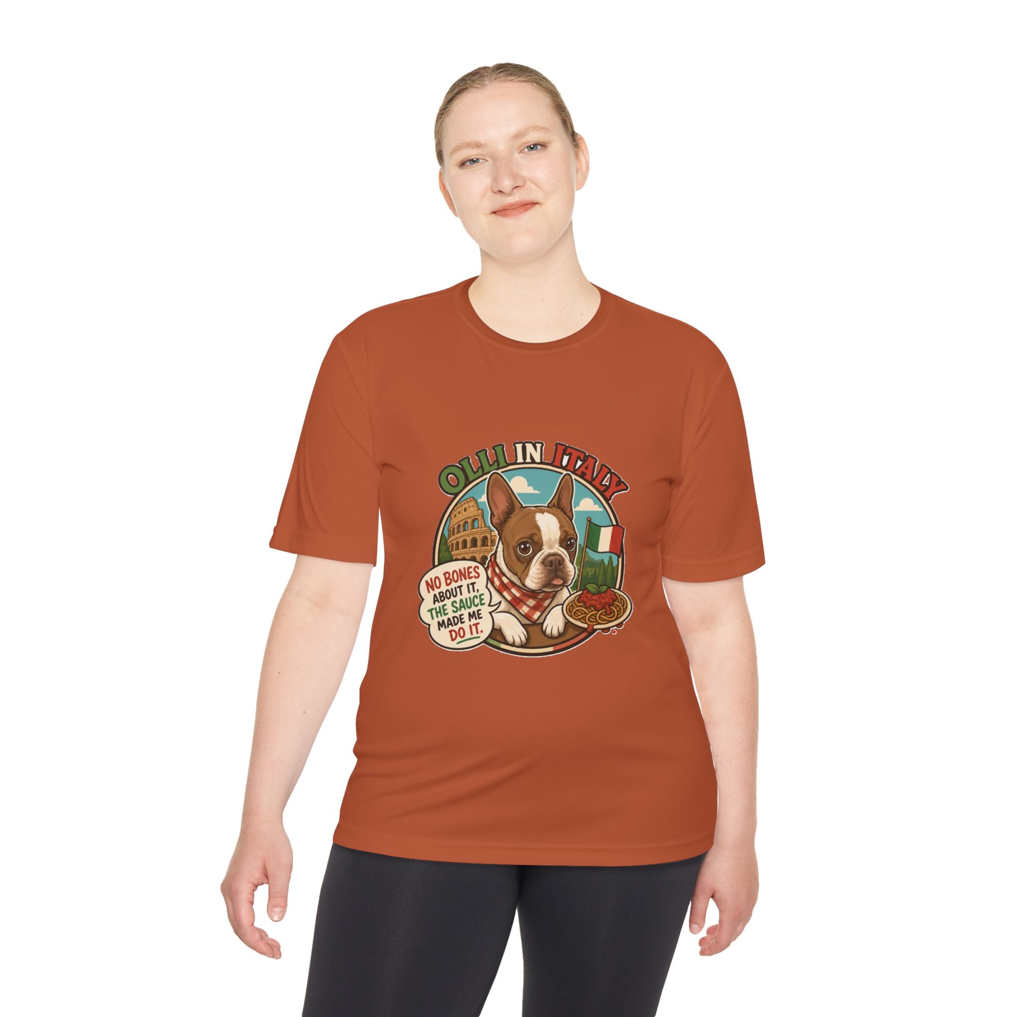 Olli In Italy Boston Terrier Tee | Italian Food Pizza Dog Design