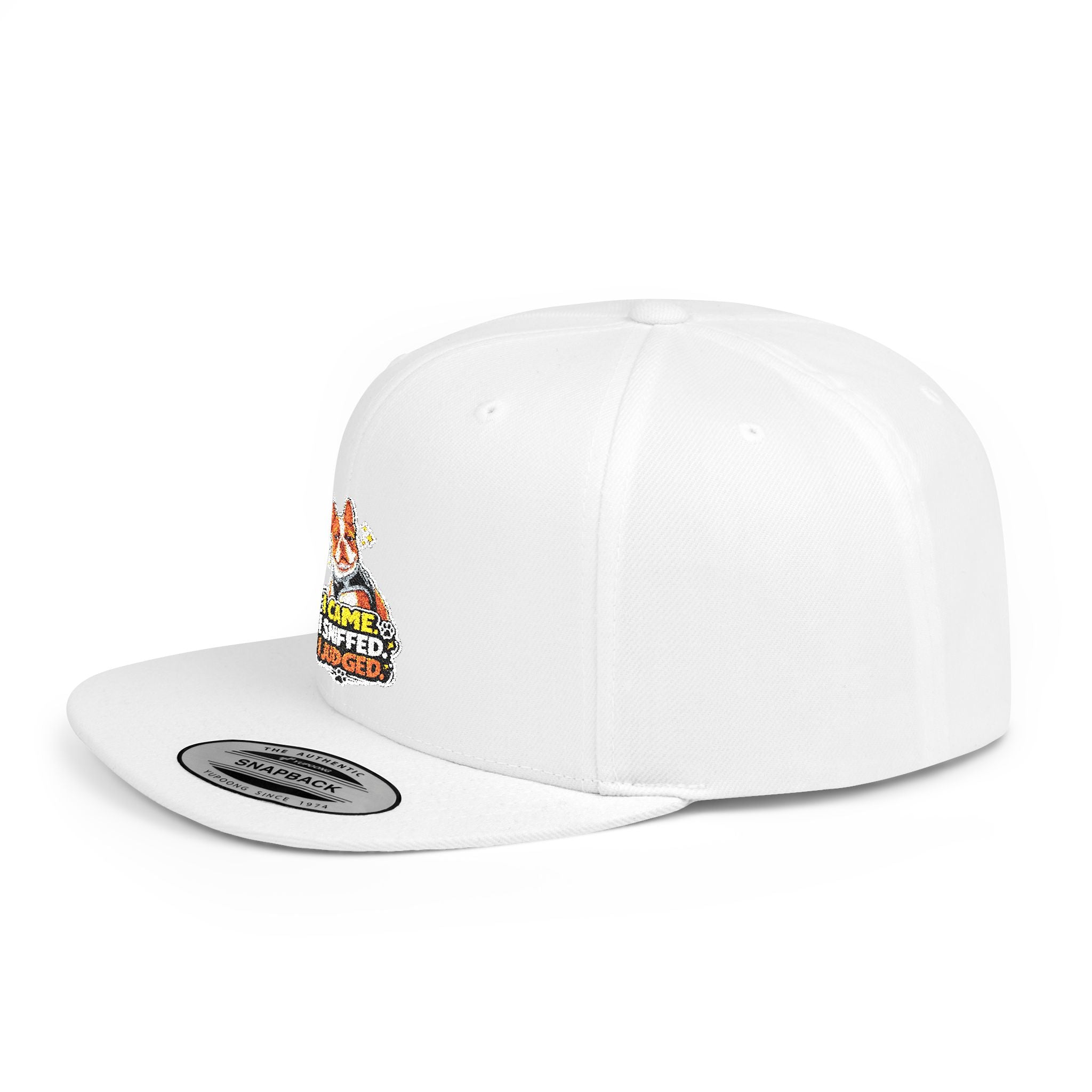 Olli In Italy Flat Bill Snapback | Cute Dog Face Hat