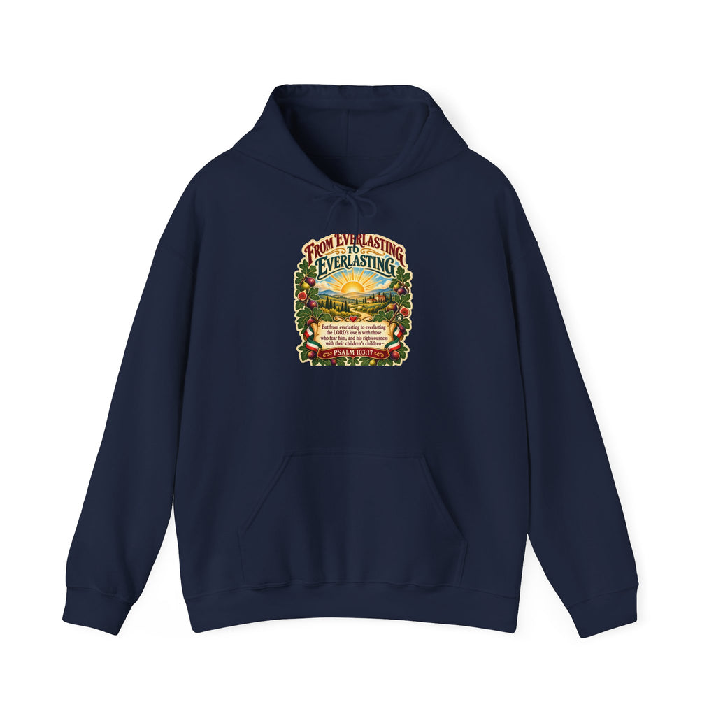 Hoodie - 'From Everlasting to Everlasting' Vintage Nature Graphic Hoodie