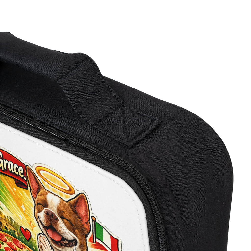 Saved by Grace Motivated by Pizza Lunch Bag | Olli the Boston Terrier, Pizza, Italian Theme