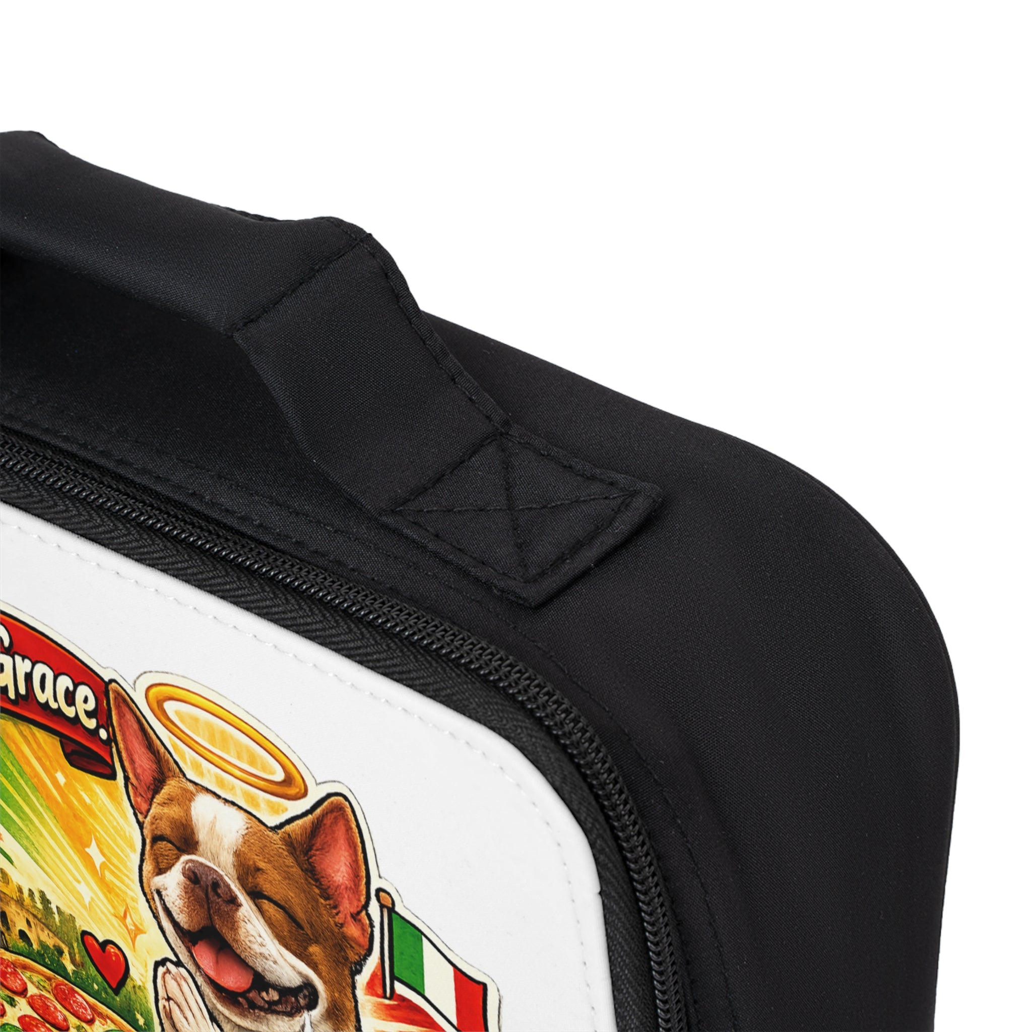 Saved by Grace Motivated by Pizza Lunch Bag | Olli the Boston Terrier, Pizza, Italian Theme