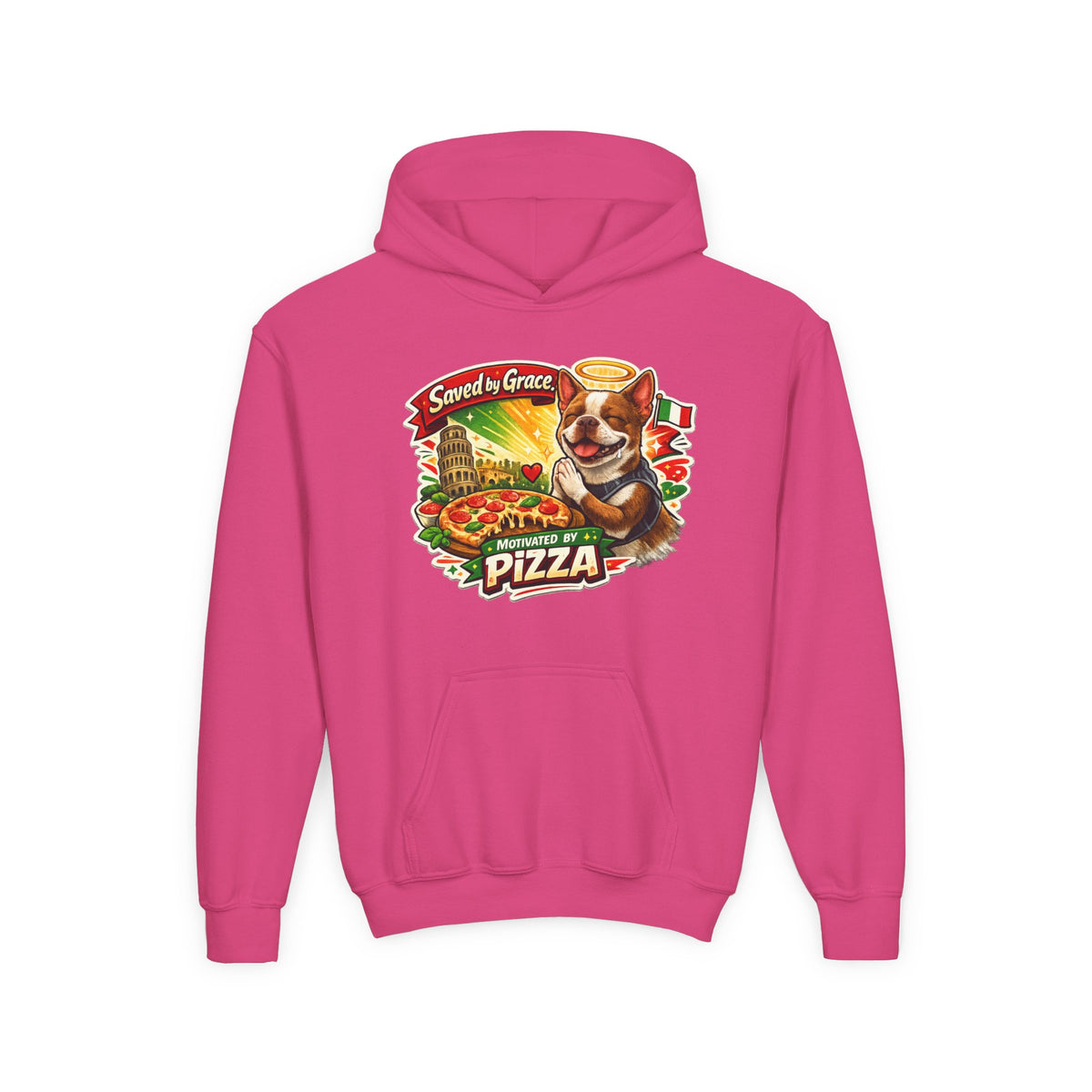 Olli the Boston Terrier Pizza Adventure Hoodie | My Nose Says This Way sweatshirt
