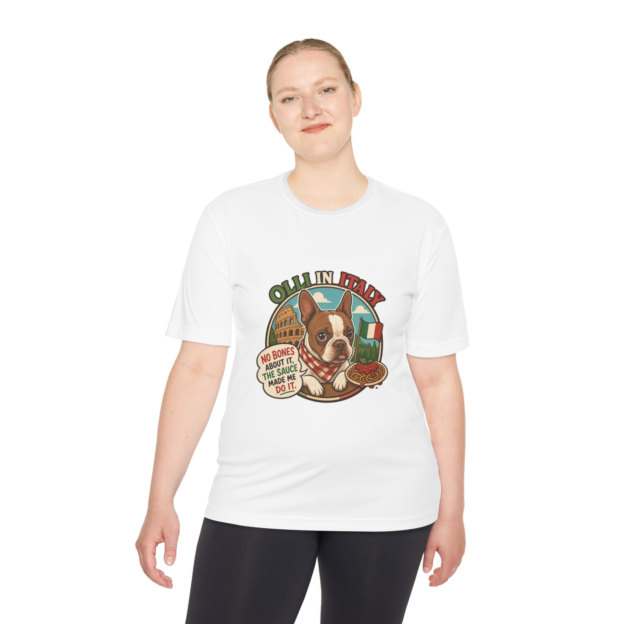Olli In Italy Boston Terrier Tee | Italian Food Pizza Dog Design