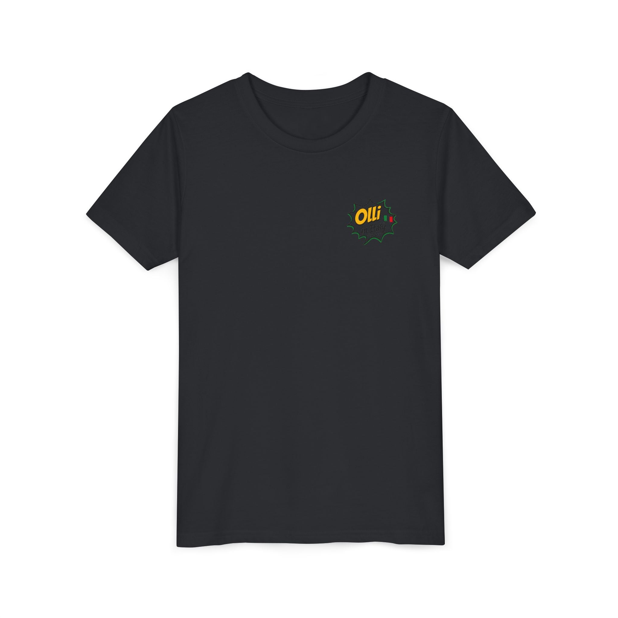 Kids' Pizza Olli the Boston Terrier Tee — "Saved by Grace" Funny Italian Pizza Youth Shirt