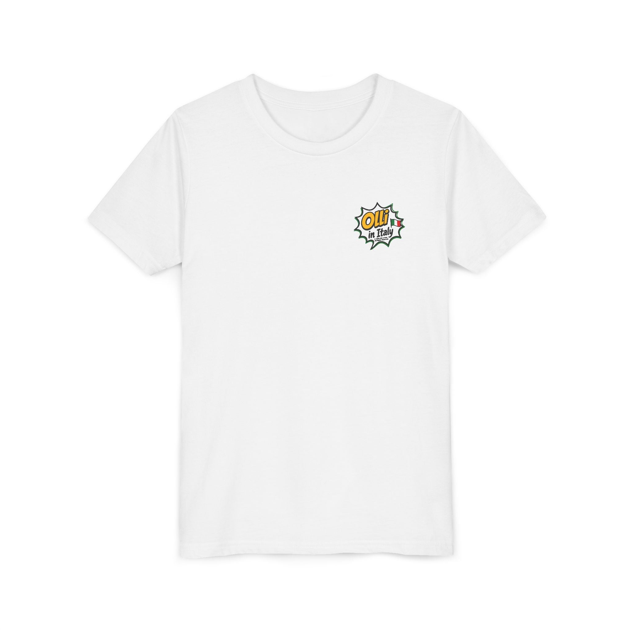 Kids' Pizza Olli the Boston Terrier Tee — "Saved by Grace" Funny Italian Pizza Youth Shirt