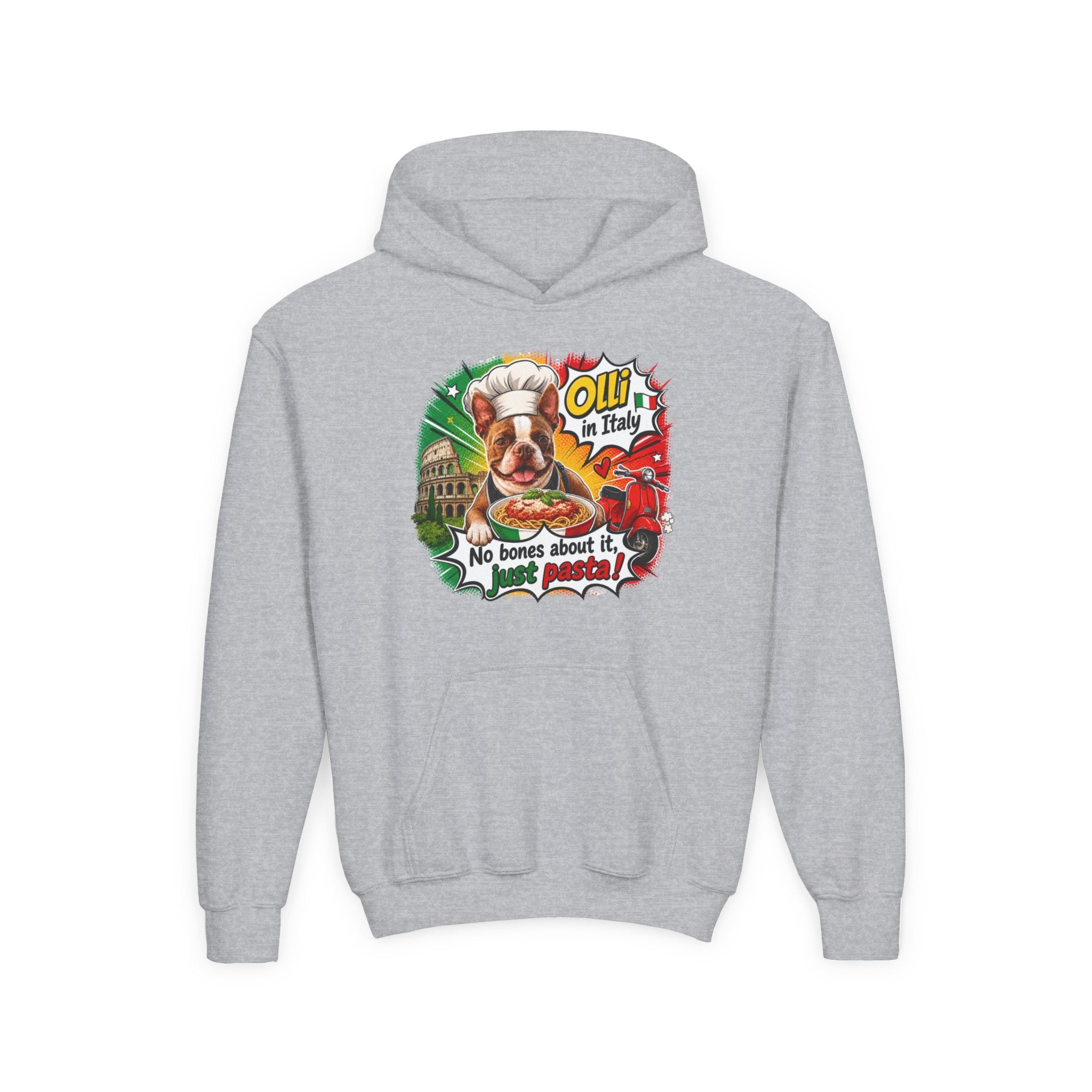 Italian Chef Dog No Bones About It Hoodie | Youth Hoodie