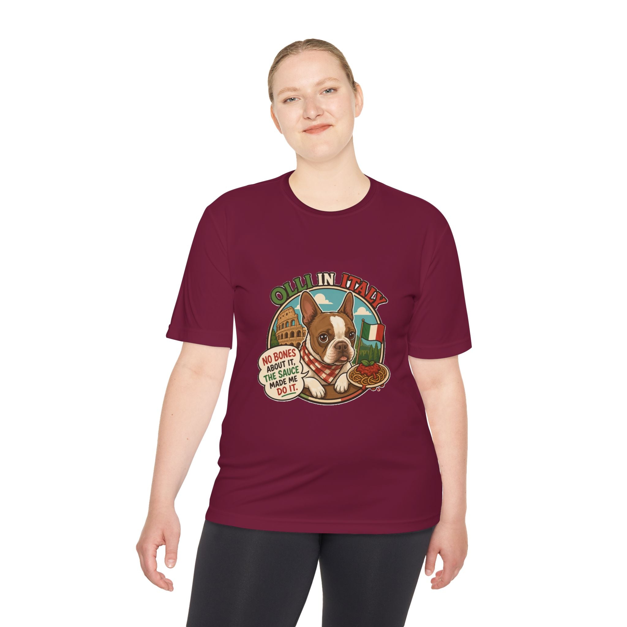 Olli In Italy Boston Terrier Tee | Italian Food Pizza Dog Design