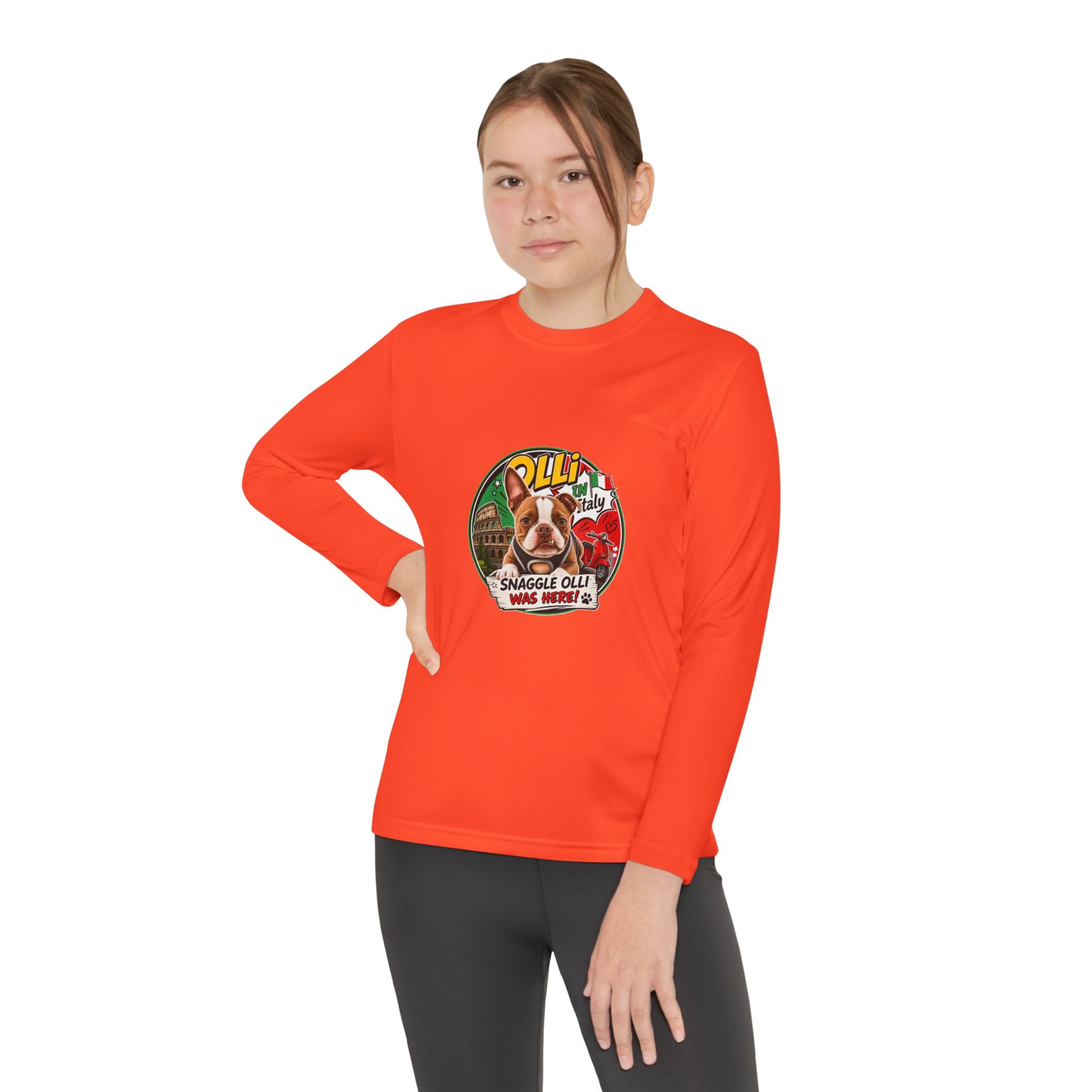 Youth Long Sleeve Tee — "Olli" Snaggle Graphic TEE