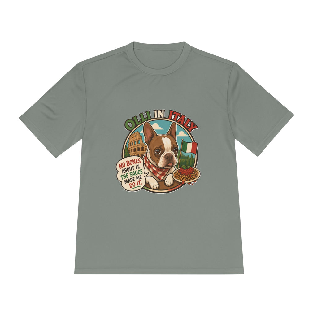 Olli In Italy Boston Terrier Tee | Italian Food Pizza Dog Design