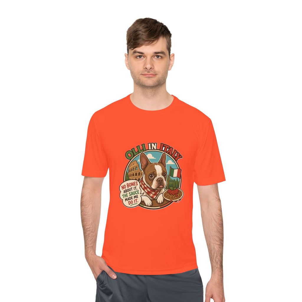 Olli In Italy Boston Terrier Tee | Italian Food Pizza Dog Design