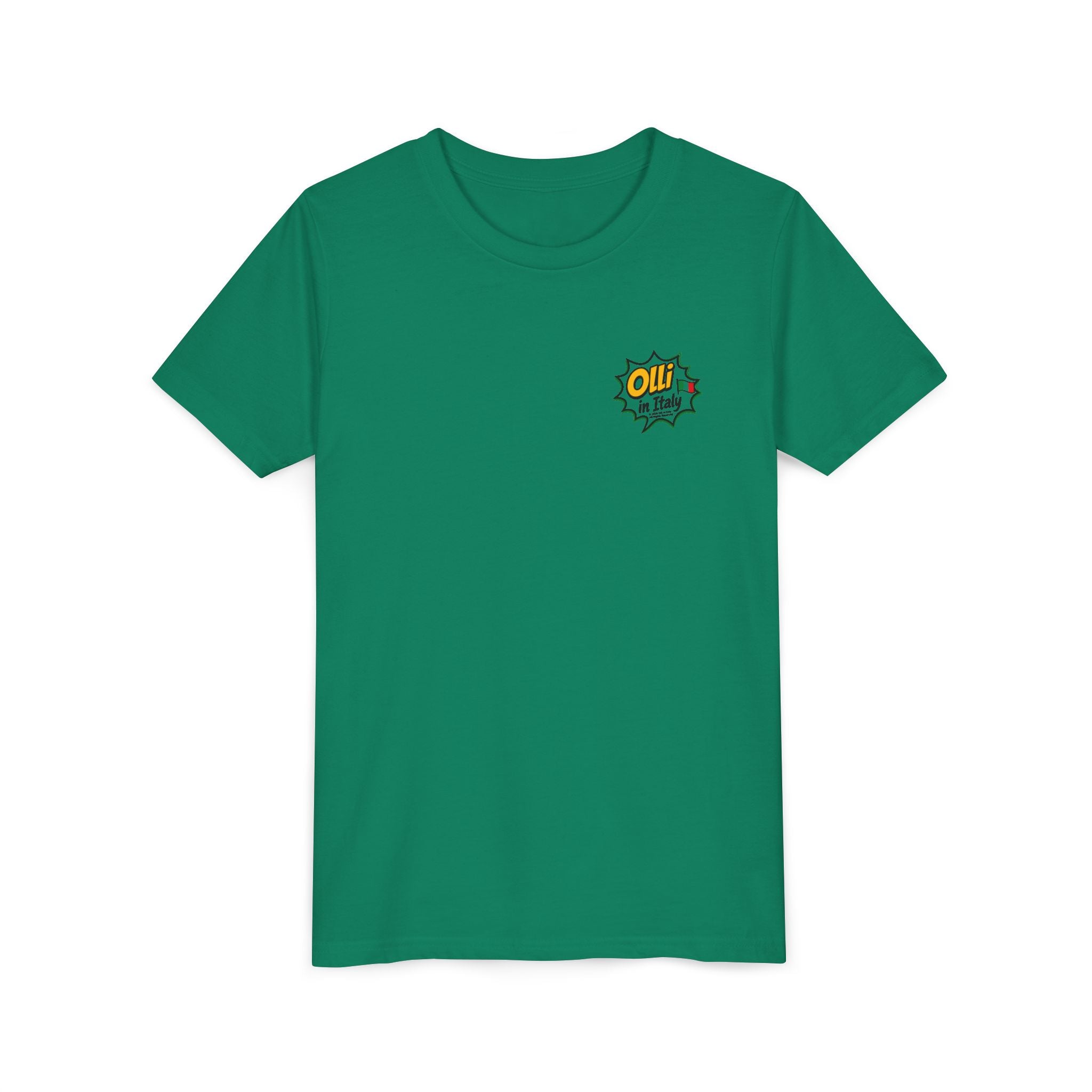 Kids' Pizza Olli the Boston Terrier Tee — "Saved by Grace" Funny Italian Pizza Youth Shirt