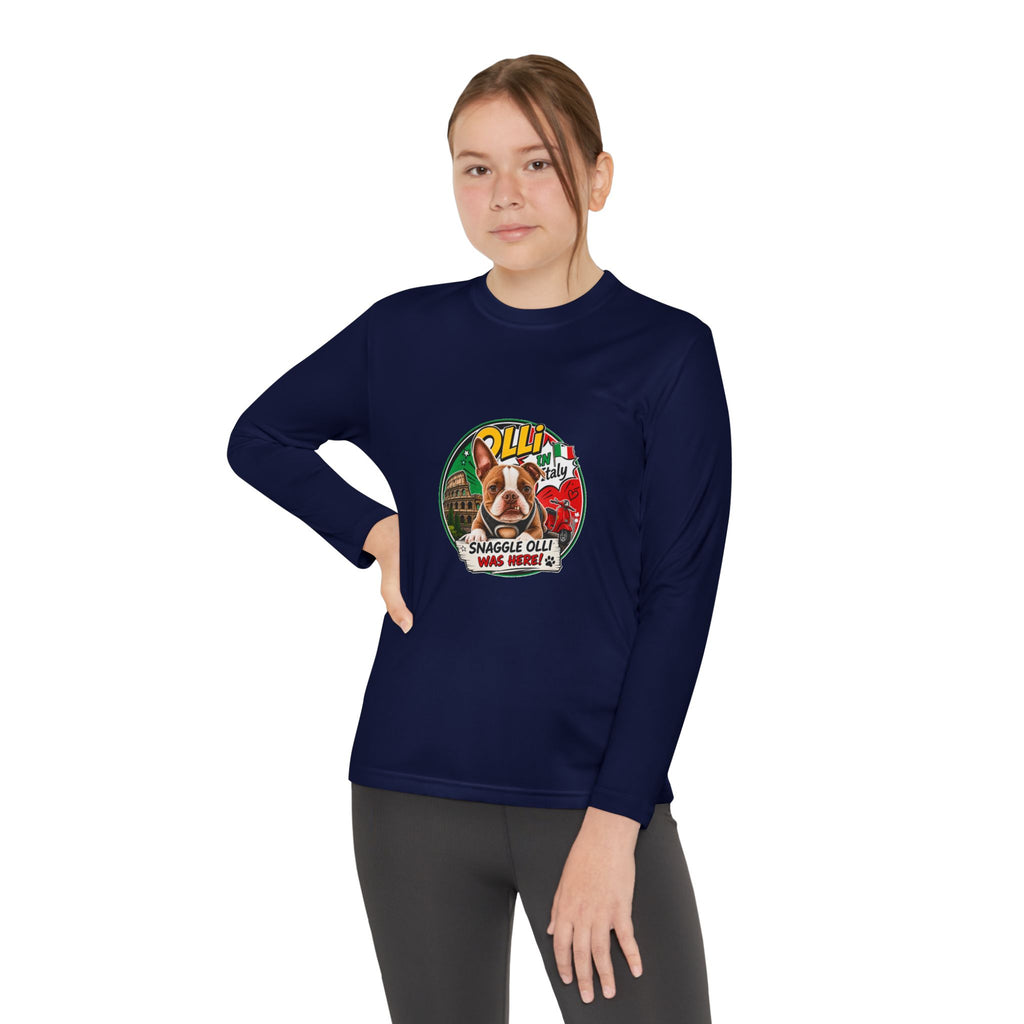 Youth Long Sleeve Tee — "Olli" Snaggle Graphic TEE