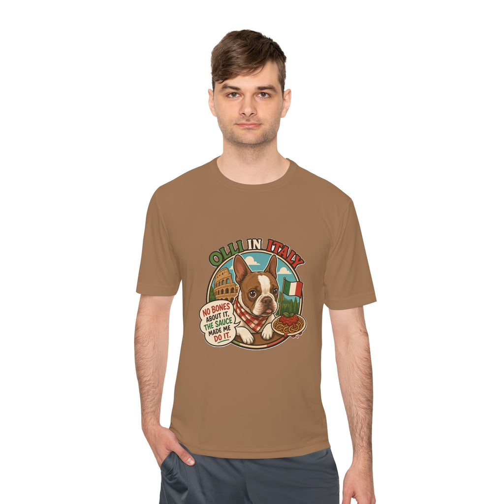 Olli In Italy Boston Terrier Tee | Italian Food Pizza Dog Design