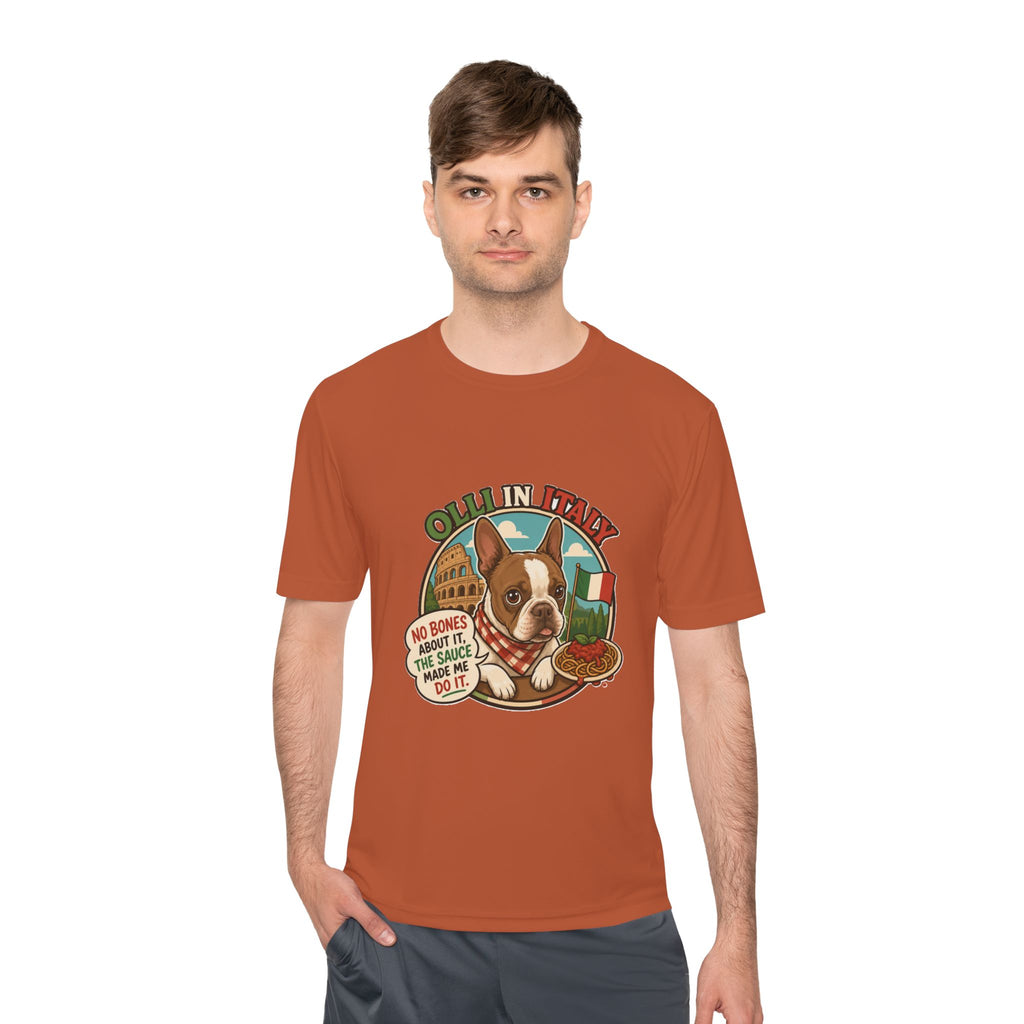 Olli In Italy Boston Terrier Tee | Italian Food Pizza Dog Design