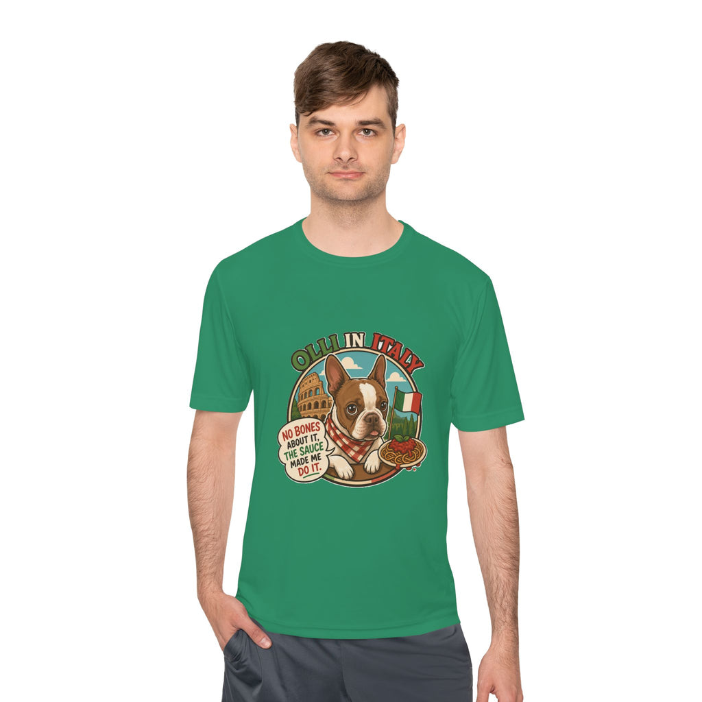 Olli In Italy Boston Terrier Tee | Italian Food Pizza Dog Design