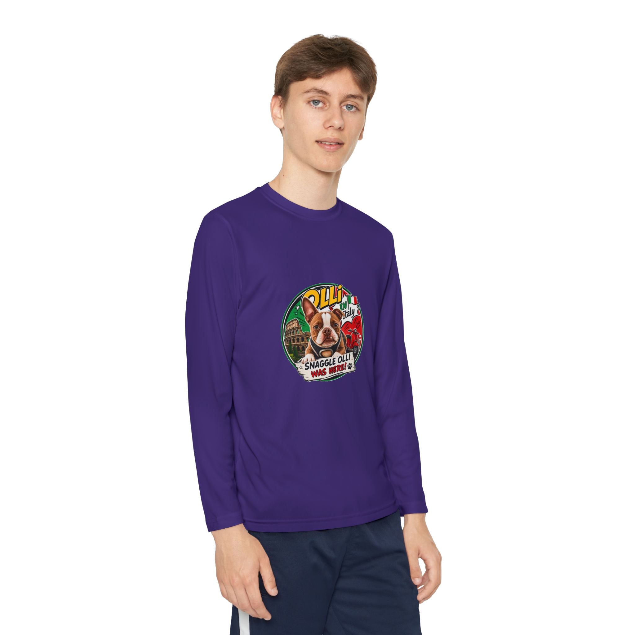 Youth Long Sleeve Tee — "Olli" Snaggle Graphic TEE