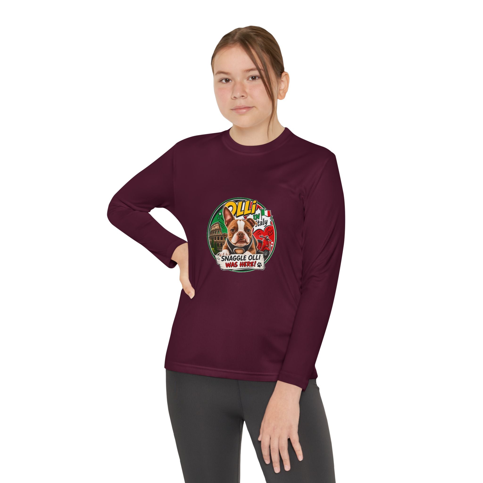 Youth Long Sleeve Tee — "Olli" Snaggle Graphic TEE