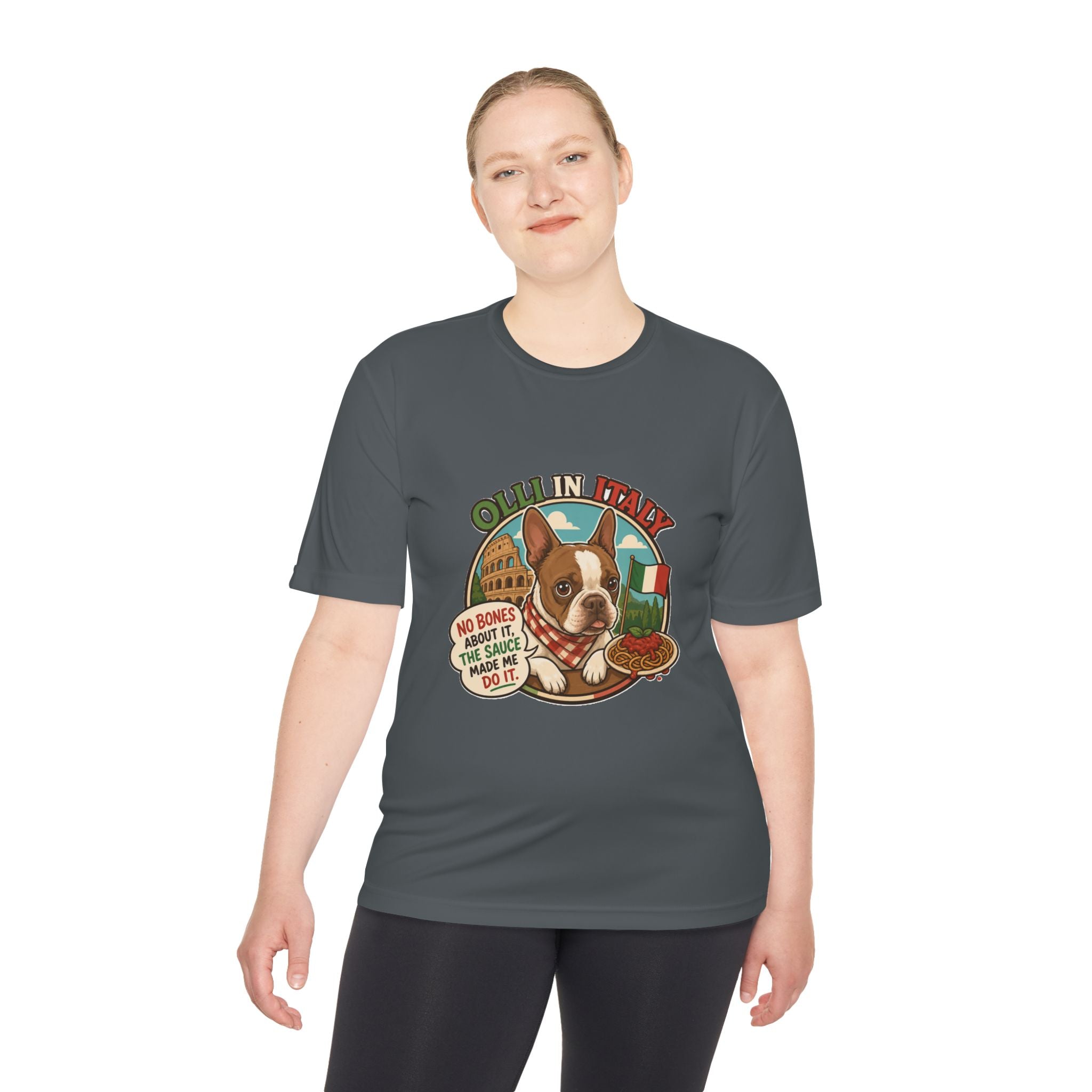 Olli In Italy Boston Terrier Tee | Italian Food Pizza Dog Design