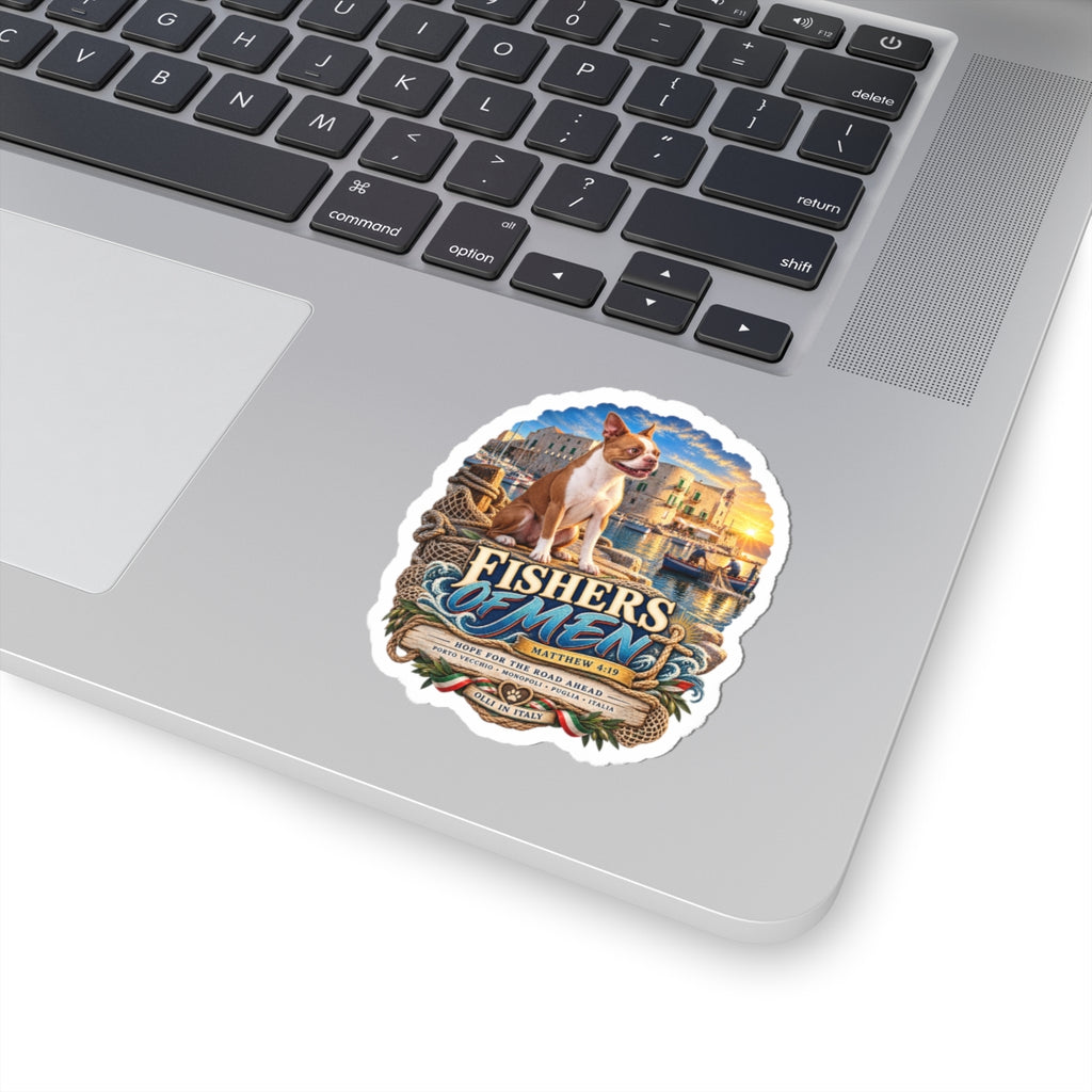 Fishers of Men Sticker — Coastal Christian Faith Vinyl Sticker (Matthew 4:19)