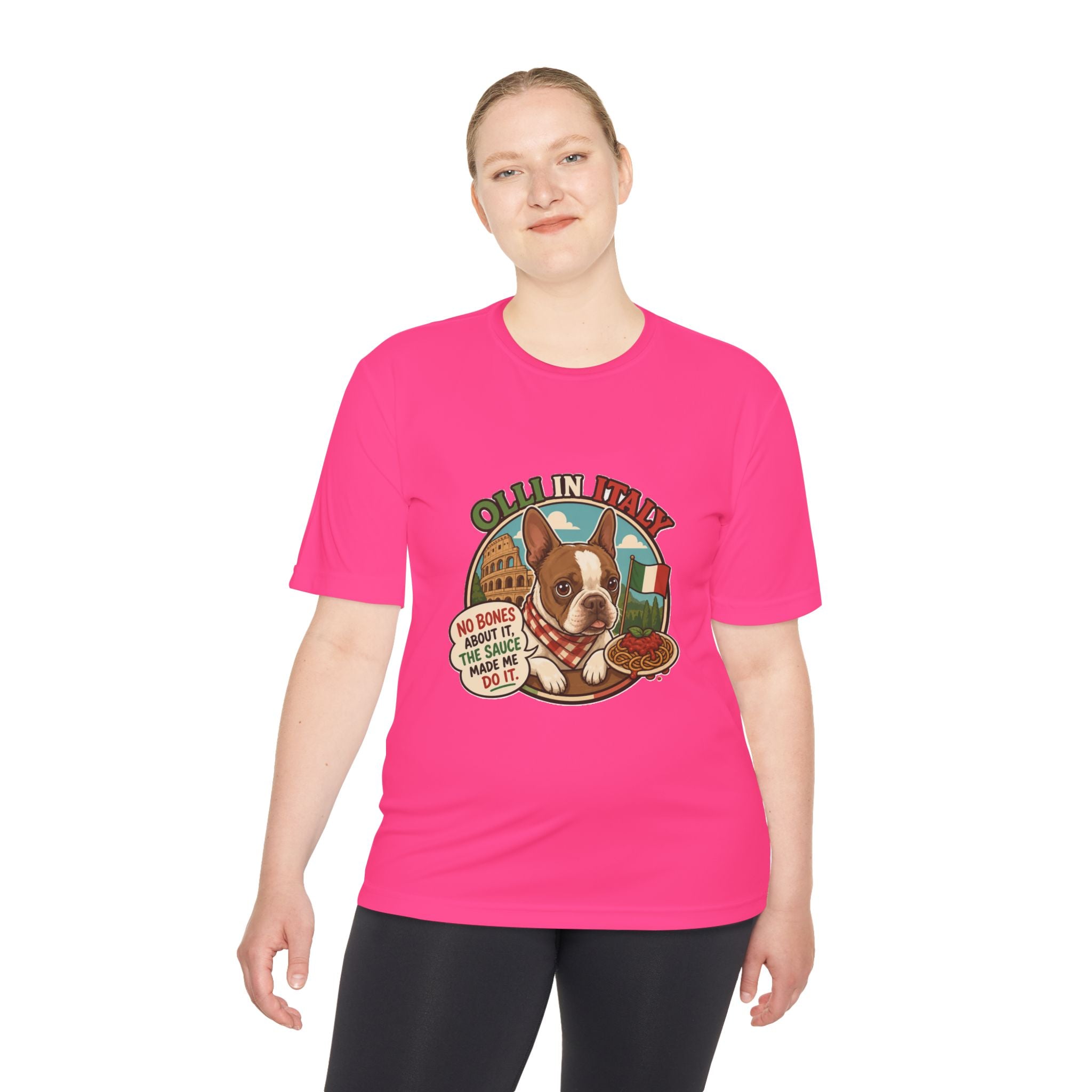 Olli In Italy Boston Terrier Tee | Italian Food Pizza Dog Design