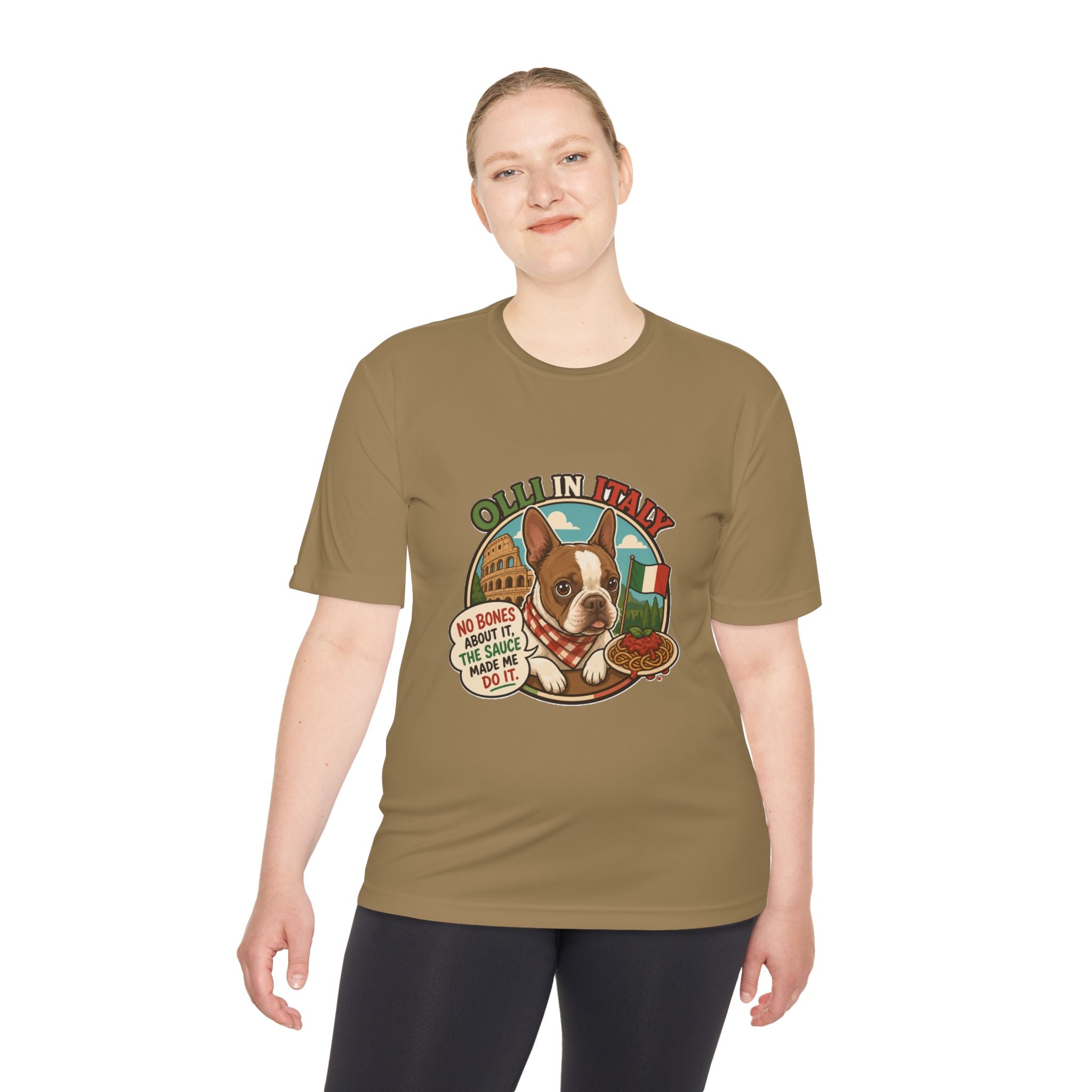 Olli In Italy Boston Terrier Tee | Italian Food Pizza Dog Design