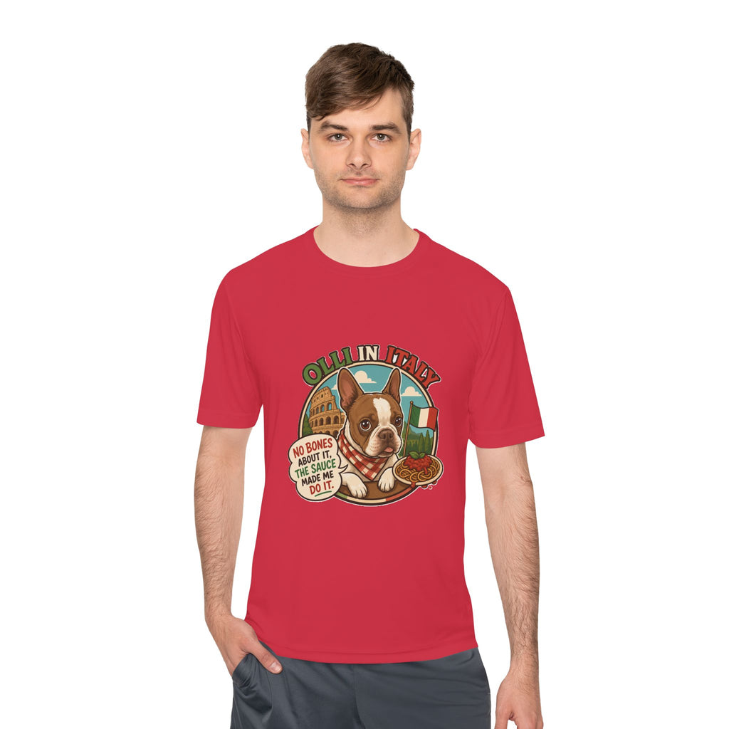 Olli In Italy Boston Terrier Tee | Italian Food Pizza Dog Design