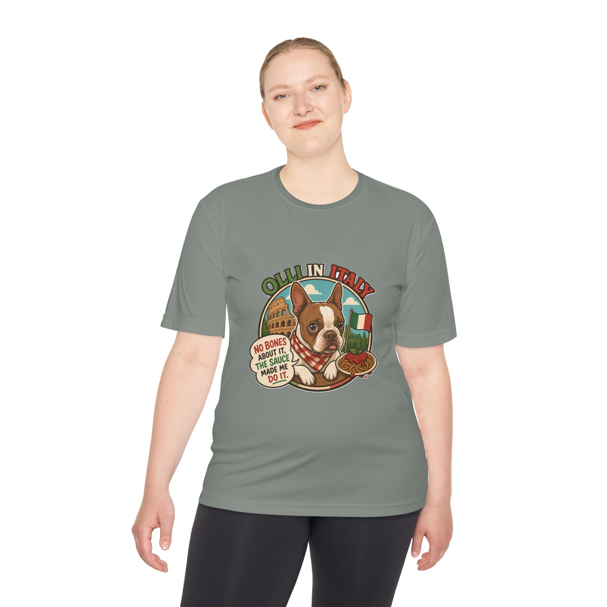Olli In Italy Boston Terrier Tee | Italian Food Pizza Dog Design